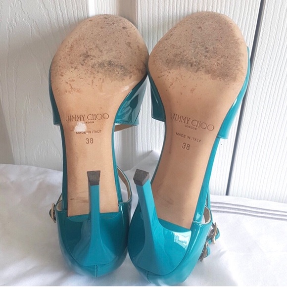 JIMMY CHOO “LANCE” patent leather sandals - Picture 4 of 4